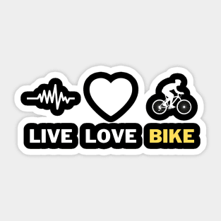 Live Love Bike Sticker